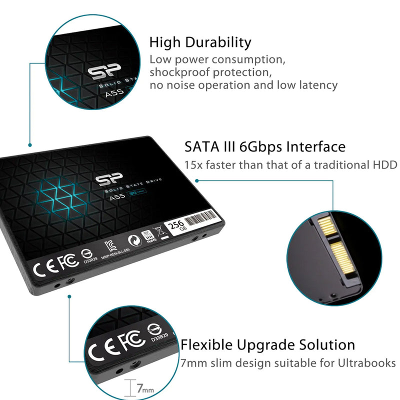 SP シリコンパワー SSD A55 256GB - タブレット