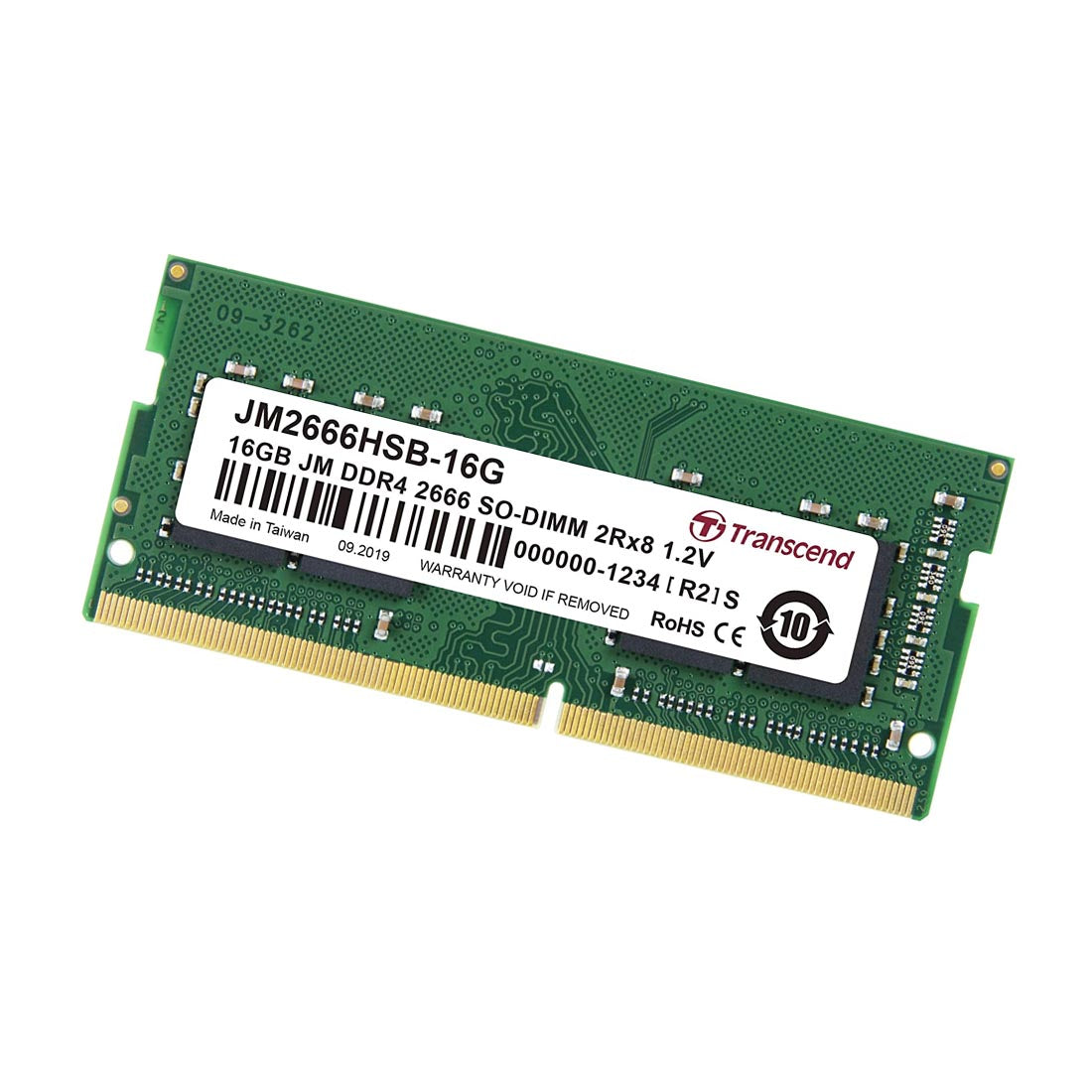 Transcend 16GB DDR4 RAM 2666MHZ CL9 लैपटॉप मेमोरी मॉड्यूल