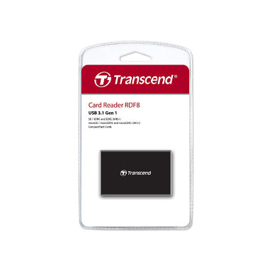 [RePacked] Transcend RDF8 USB 3.1 Gen 1 Black Multi Card Reader