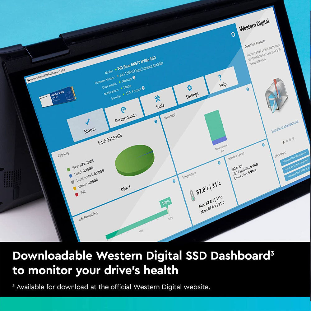 Western Digital Blue SN570 250GB M.2 NVMe PCIe 3.0 Internal SSD