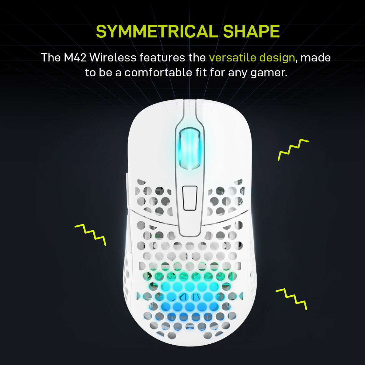 Xtrfy M42 White RGB Wireless Lightweight Gaming Mouse with Pixart 3370 sensor