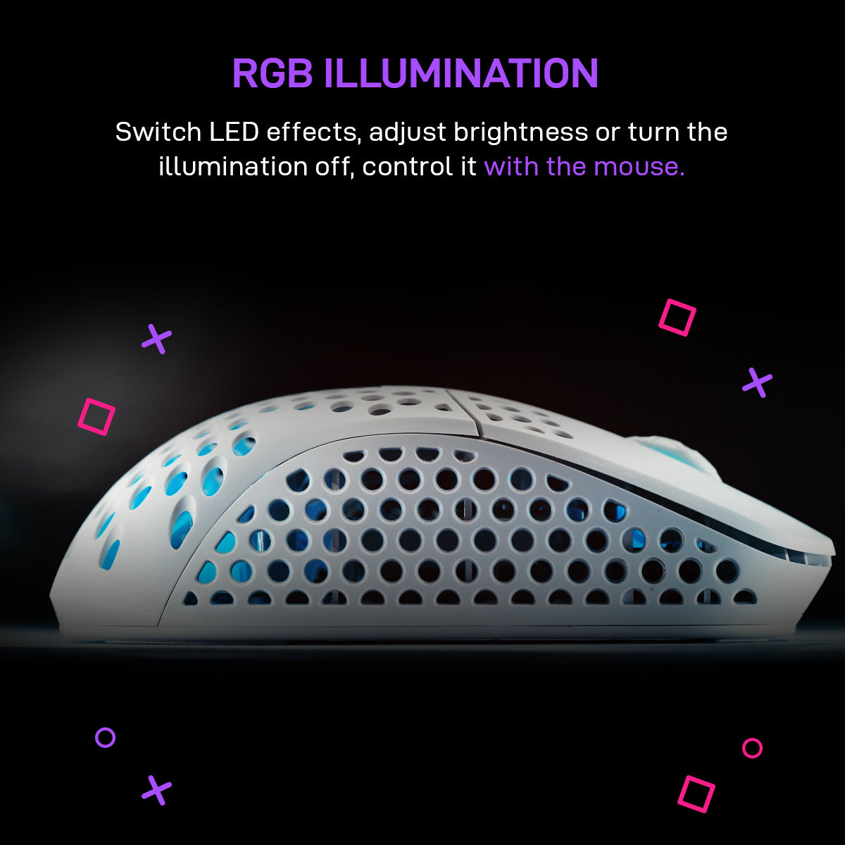 Xtrfy M42 White RGB Wireless Lightweight Gaming Mouse with Pixart 3370 sensor