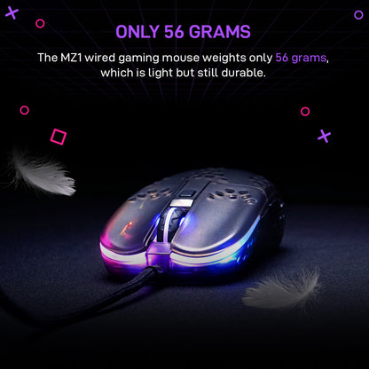 Xtrfy Rail Black Wired Lightweight RGB Gaming Mouse with Pixart 3389 sensor